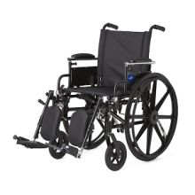 K4 Lightweight Wheelchair with Height-Adjustable Swing-Back Desk-Length Arms and Elevating Leg Rests, 300 lb. Weight Capacity, 18" Width
