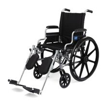 K4 Basic Lightweight Wheelchair with Removable Swing-Back Desk-Length Arms and Elevating Leg Rests, 300 lb. Weight Capacity, 20" Width