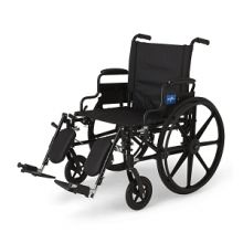 K4 Extra-Wide Lightweight Wheelchair with Removable Desk-Length Arms and Elevating Leg Rests, 350 lb. Weight Capacity, 22" Width