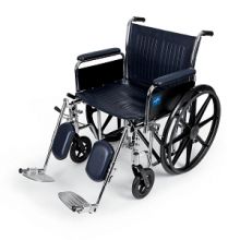 Excel Wheelchair with Removable Full-Length Arms and Elevating Footrests, 20"W