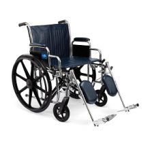 Excel Wheelchair with Removable Desk-Length Arms and Elevating Footrests, 22"W
