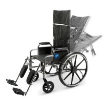 Excel Reclining Wheelchair with Removable Desk-Length Arms and Elevating Leg Rests, 350 lb. Weight Capacity, 20" Width