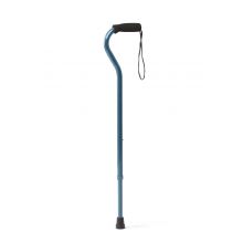 Aluminum Fashion Cane with Offset Handle, Blue / Teal