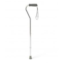 Aluminum Fashion Cane with Offset Handle, Chrome, MDS86420CHRWH