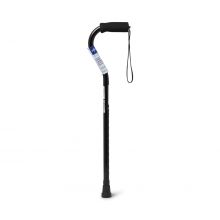 Aluminum Fashion Cane with Offset Handle, Black, MDS86420H