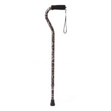 Aluminum Fashion Cane with Offset Handle, Metallic Circles, MDS86420MCH