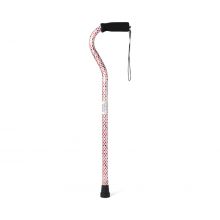 Aluminum Fashion Cane with Offset Handle, Polka Dot, MDS86420POLKH