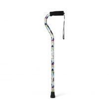 Aluminum Fashion Cane with Offset Handle, Triangles, MDS86420TRIH