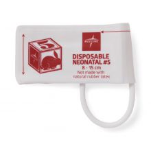Disposable Vinyl Single-Tube Blood Pressure Cuff with Bayonet Connector, Neonatal Size 5