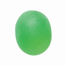 Oval Squeeze Ball Hand Exerciser, Gel, Green, Level 4