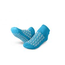 Double-Tread Patient Slippers, Terry Inside, Teal, Toddler, MDTDBLTREADTH