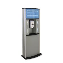 INFECTION CONTROL KIOSK, DELUXE COOL, GRAY