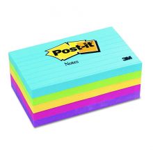 Post-it Jaipur Colored 3" x 5" Ruled 100-Sheet Notepads