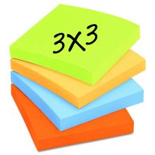 Post-it Bali Colored Recycled 3" x 3" 90-Sheet Adhesive Notes