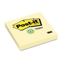 Post-it Yellow 3" x 3" 100-Sheet Recycled Adhesive Notes