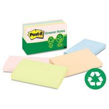 Post-it Greener Notes Helsinki Colored 3" x 5" 100-Sheet Recycled Adhesive Notes