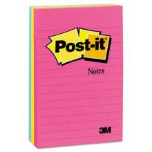 Post-it Cape Town Colored 4" x 6" Ruled 100-Sheet Adhesive Notes