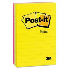 Post-it Jaipur Colored 4" x 6" Ruled 100-Sheet Adhesive Notes