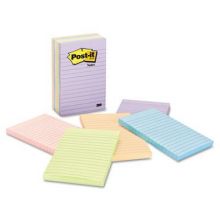 Post-it Marseille Colored 4" x 6" Ruled 100-Sheet Adhesive Notes