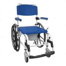 24" W Mobile Aluminum Shower Commode Chair