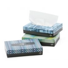 Premium Paper Facial Tissue, 6" x 8", Flat Box, 60 Sheets per Box