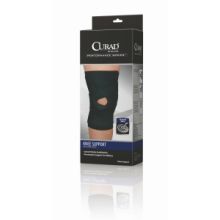 CURAD Neoprene J-Buttress Knee Support, Left, Retail Packaging, Size S, 14" - 15"