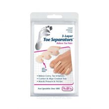 3-Layer Toe Separators, Mix (2 S, 2 M, 2 L), 6/Pkg