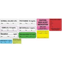 "High Alert Caution" Label, 1", Fluorescent Pink