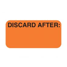 Discard After Label, Orange, 3/4" x 1-1/2" (1.9 cm x 3.8 cm), 1000/Roll