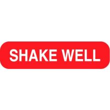 Red Shake Well Label