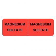 Magnesium Sulfate Label, 1" x 3" (2.5 cm x 7.6 cm)