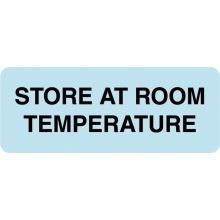 Light Blue Store at Room Temperature Label