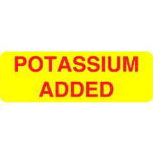 Yellow Potassium Added Label