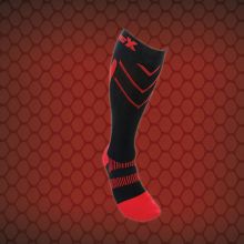 CSX X200 Athletic Compression Sock-15-20 mmHg-Red/Black-Large