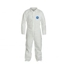 Tyvek 400 Zip Front Coverall with Open Wrists / Ankles, Style TY120S, White, Size 2XL, Vend Packed