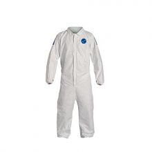 Tyvek 400 D Coverall with Elastic Wrists / Ankles, Style TD125S, White Front / Blue Back, Size L
