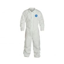 Tyvek 400 Zip Front Coverall with Elastic Waist / Wrists / Ankles, Style TY125S, White, Size 4XL, Vend Packed
