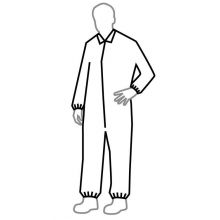 Tyvek 400 Zip Front Coverall with Elastic Waist / Wrists / Ankles, Style TY125S, White, Size L ,REGTY125SWHLG
