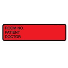 Printed Chart Labels 1 3/8" x 5 3/8", Red