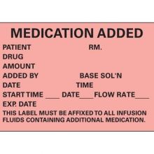 "Medication Added" Label, Yellow, Custom for Scripps
