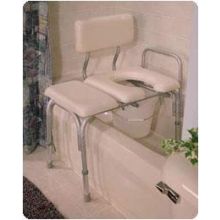 Transfer Bench with Padded Commode Seat, 300 lb