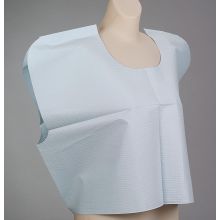 Poncho Style Exam Cape, Tissue / Poly / Tissue, White, 22" x 20"