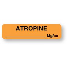 Anesthesia Label, Atropine mg/mL, 1-1/4" x 5/16"