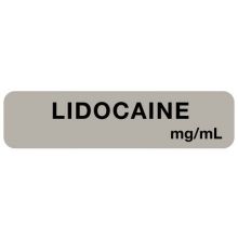 Anesthesia Label, Lidocaine mg/mL, 1-1/2" x 1/2"