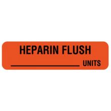 Anesthesia Label, Heparin Flush Units, 1-1/4" x 5/16"