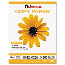 Copy Paper, 92 Bright, 20 lb., 8-1/2" x 11", White