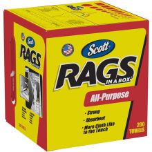 Scott Rags in a Box 10" x 12" 200/Box, White - KIM75260