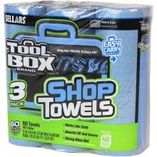 Toolbox Z400 Blue Shop Towel- 3-Pack, 60 Sheets/Roll, 8 (3-Packs)/Case 54483