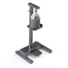 Built Systems Carbon Steel Hands-Free Sanitizer Station, Metallic Silver - 122877-00MS