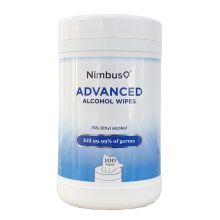 Nimbus9 Hand Sanitizing Alcohol Disinfecting Wipes, 5.9" x 6.3" Wipes, 100 Wipes/Canister - Pkg Qty 16